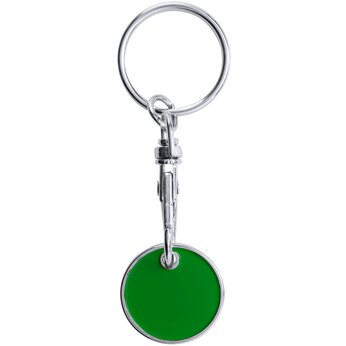 Брелок "KO4050S1226" с монетой для тележки, зеленый