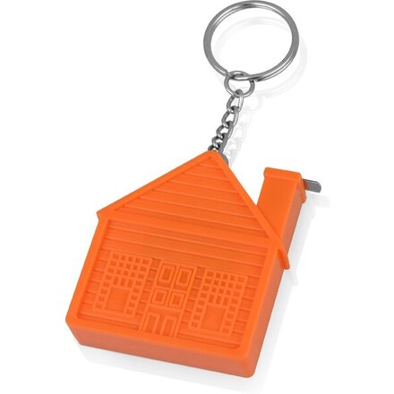 Брелок-рулетка "Домик" оранжевый