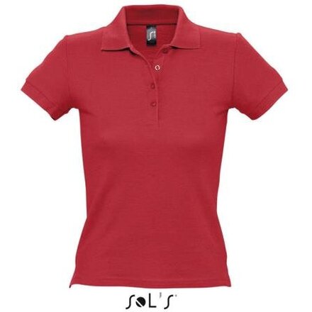 Рубашка-поло женская "People" 210, XL, красный