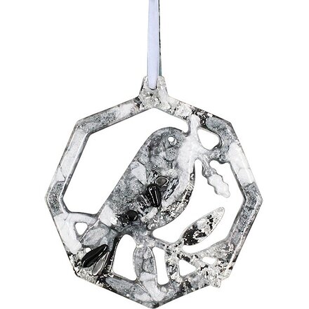 Елочные игрушки (Снегирь) Обсидиан