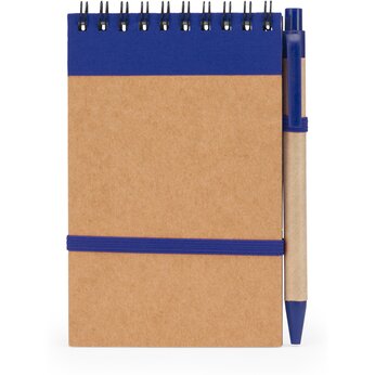 Блокнот А6  "Lien", натуральный/королевский синий