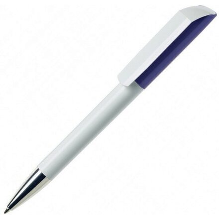 Ручка шариковая автоматическая "Flow BC CR" белый/темно-фиолетовый