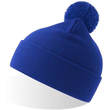 Шапка вязаная "Wind-S" с помпоном, ярк.-синий
