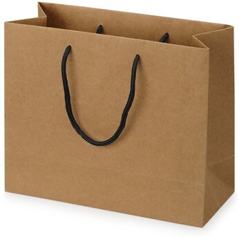 Пакет бумажный подарочный "Kraft M" крафт
