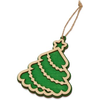 Подвеска деревянная "Новогодняя ёлочка"