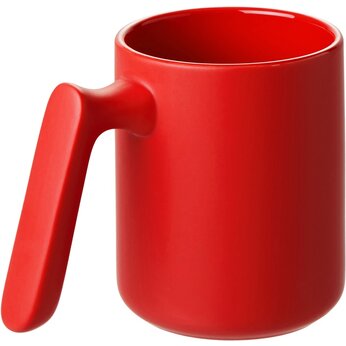 Кружка матовая с прямой ручкой "Axio", 360 мл, красный