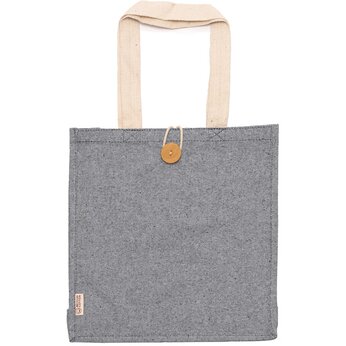 Сумка Barmer из переработанного хлопка на пуговице, черный