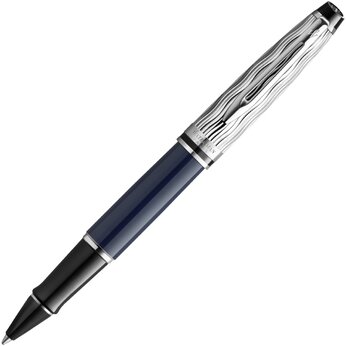 Ручка-роллер Waterman Expert22 SE deluxe, серебристый/синий/черный