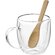 Кружка с двойными стенками на подставке с ложкой "Teatrio"