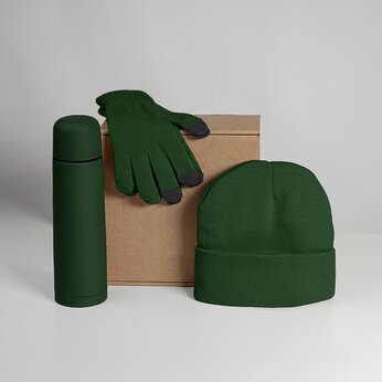 Набор подарочный "Get Warm", зеленый
