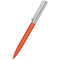 Ручка шариковая автоматическая "Bright Gum" софт-тач, оранжевый/серебристый