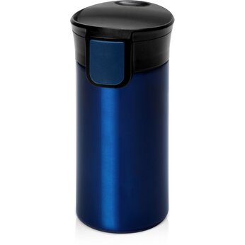 Вакуумная термокружка с кнопкой Upgrade, Waterline, тубус, темно-синий