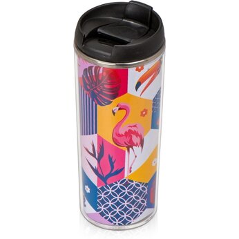 Кружка термическая "Remix" прозрачный/черный