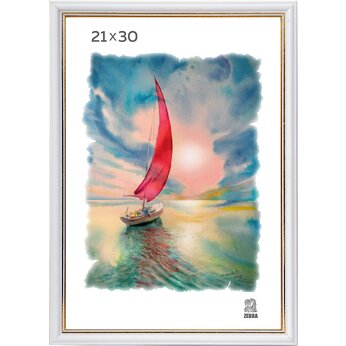 Фоторамка "П1-100 Zebra" 21*30 см, белый
