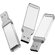 Карта памяти USB Flash 2.0 16 Gb ZC-005, серебристый/синий