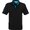 Рубашка-поло мужская "Solo" 180, XXL, черный/аква