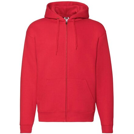Толстовка мужская "Premium Hooded Sweat Jacket" 280, XXL, с капюшоном, красный