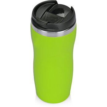 Кружка термическая "Mony Steel" зеленое яблоко/черный