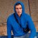 Толстовка мужская "Lightweight Hooded Sweat" 240, M, с капюшоном, синий