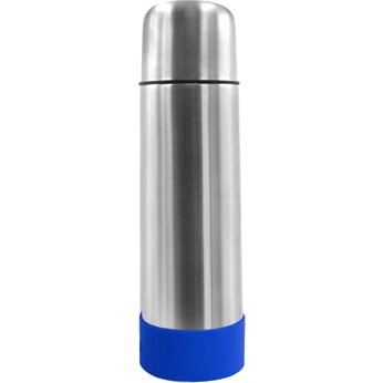 Термос "Picnic Silver To Go" с манжетой, серебристый/синий