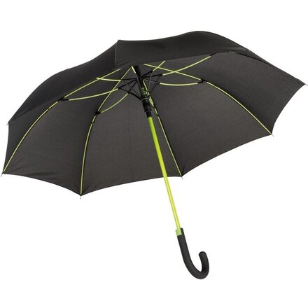 Зонт-трость "Cancan" черный/светло-зеленый