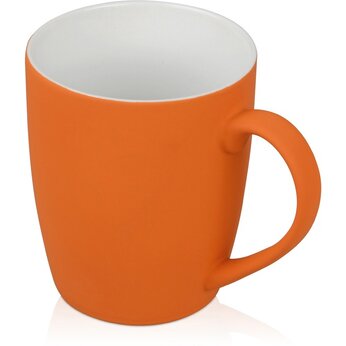 Кружка фарфоровая "C1", оранжевый