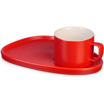 Чашка с блюдцем "Brighton" красный