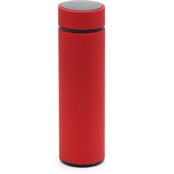 Термос "Indy" с ситечком, софт-тач, красный