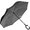 Зонт-трость "Flipped" светло-серый/черный