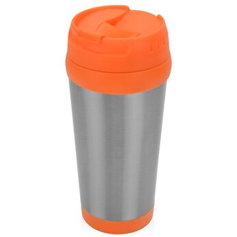 Кружка термическая "Певенси" серебристый/оранжевый