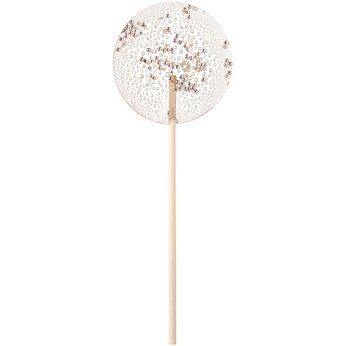 Леденец "Круг" прозрачный из изомальта с серебристой посыпкой, 30 гр.