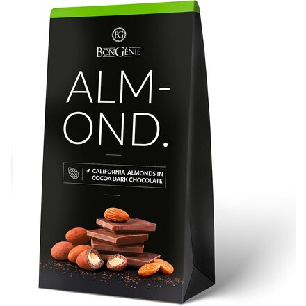 Драже "Bongenie. Миндаль в темном шоколаде и какао" 100 гр.