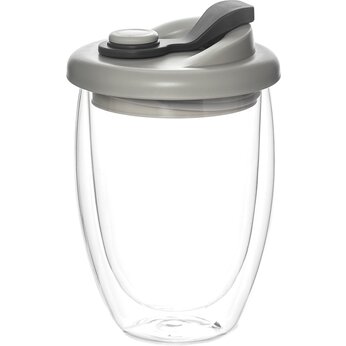 Стакан "Lotos" с крышкой, серый