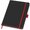 Блокнот "ColorNote Black", твердая обложка A5, 80 листов, черный с красным