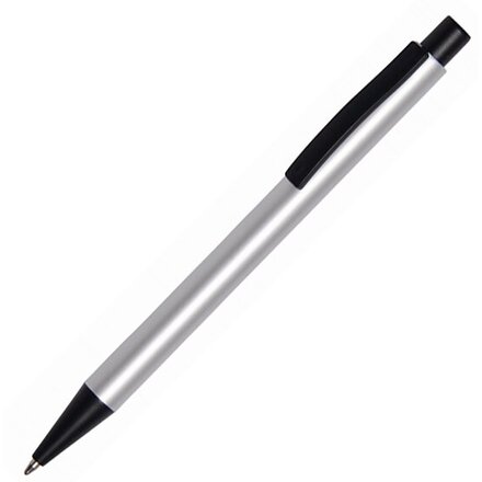Ручка шариковая автоматическая "Quebec" серебристый/черный