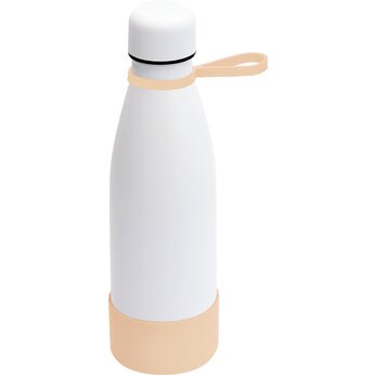 Термобутылка  "Olivia To Go" с манжетой, белый/бежевый