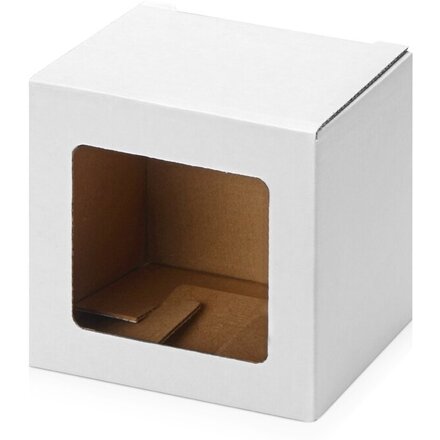 Коробка для кружки "87976" с окном, белый