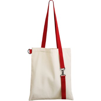 Сумка для покупок  "Superbag" с ремувкой "4sb", белый/красный 199 C