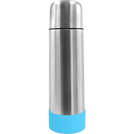 Термос "Picnic Silver To Go" с манжетой, серебристый/бирюзовый