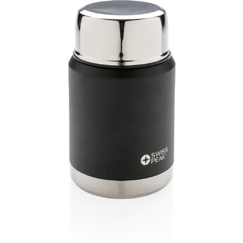 Контейнер для еды "Elite" черный/серебристый