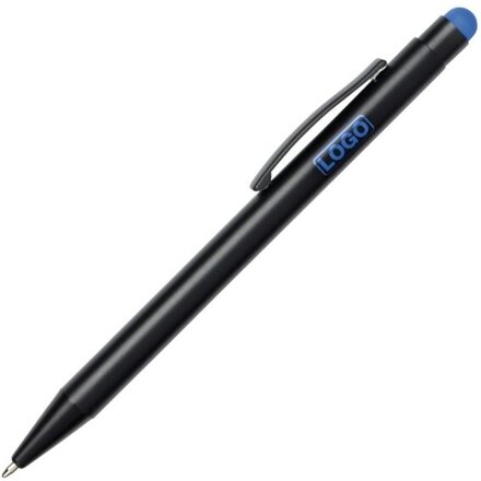 Ручка шариковая автоматическая "Black Beauty" черный/голубой