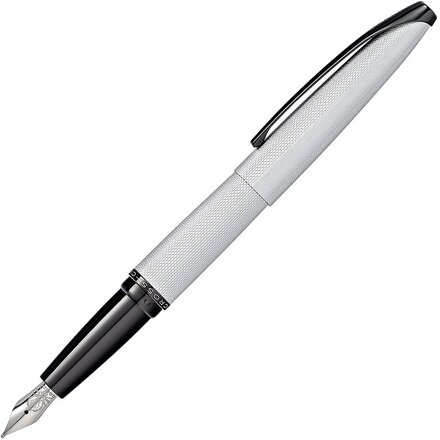 Ручка перьевая "ATX Brushed Chrome Fountain Pen" белый/черный