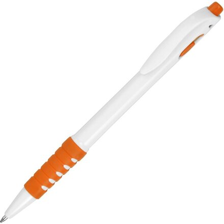 Ручка шариковая автоматическая "Фиджи" белый/оранжевый