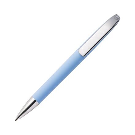 Ручка шариковая автоматическая "View GOM C CR" светло-голубой/серебристый