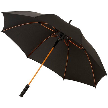 Зонт-трость "Spark" черный/оранжевый