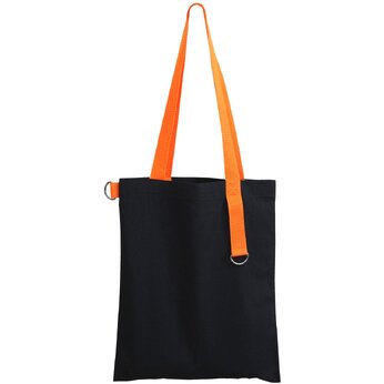 Сумка для покупок  "Superbag black", черный/оранжевый 165 C