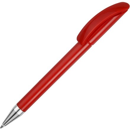 Ручка шариковая "Prodir DS3 TPC" красный/серебристый