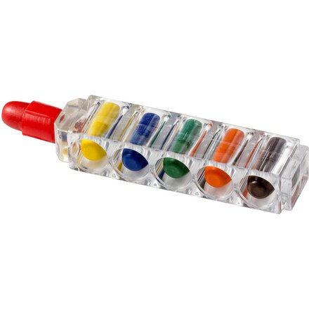 Набор восковых карандашей "Crayton" прозрачный/разноцветный