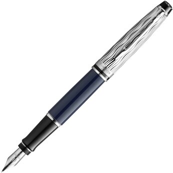 Перьевая ручка Waterman Expert22 SE deluxe,  серебристый/синий/черный