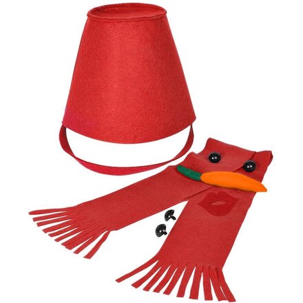 Набор для лепки снеговика "Улыбка", красный